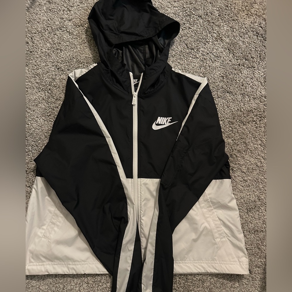 Women’s Nike Black and White Rain Jacket